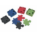 Puzzle Connectable Leatherette Coaster Set W/Holder